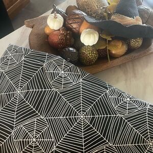 URBAN VILLA HALLOWEEN BLK/WHITE SPIDER WEB DESIGN 3 PACK KITCHEN TOWELS SET NEW